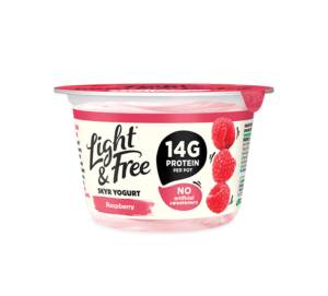 Protein packed yogurt raspberry