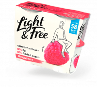 Light & Free - Greek Style Yogurt - Raspberry Flavour packshot