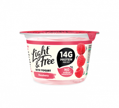 Protein packed yogurt raspberry